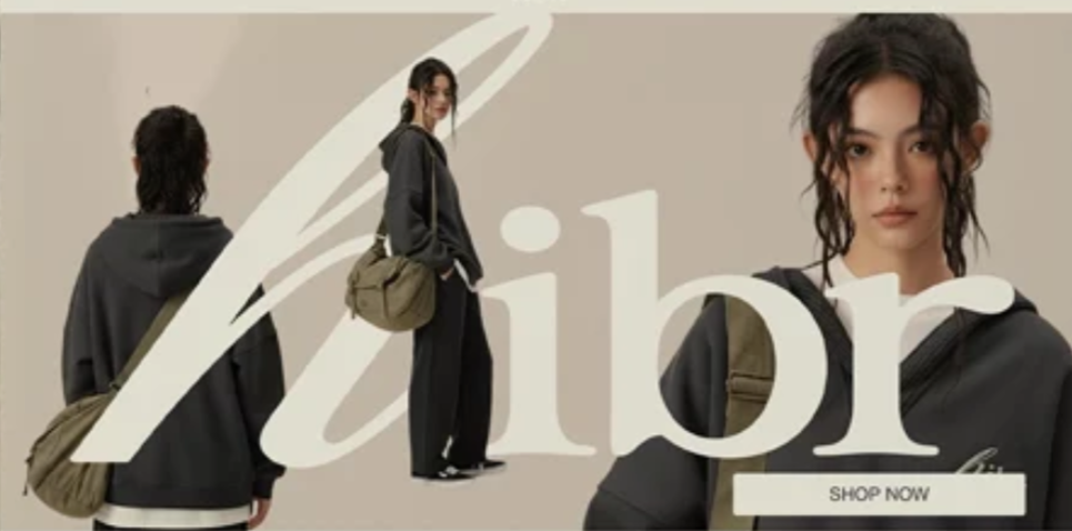 two models wearing fibr oversized hoodies